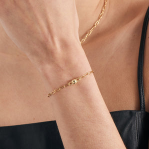 Gold Orb Link Chunky Chain Bracelet | The Jewellery Boutique