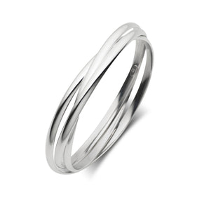 Ice Jewellery Sterling Silver Solid Russian Style Bangles 65mm - BG101 | Ice Jewellery Australia