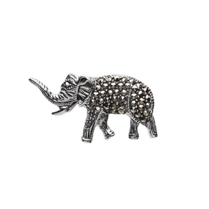 Ice Jewellery Sterling Silver And Marcasite Elephant Brooch - BH14 | Ice Jewellery Australia