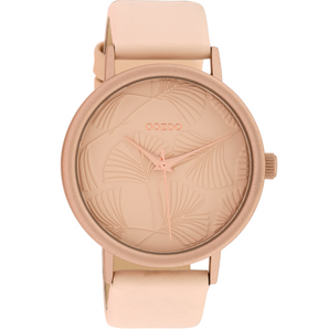 OOZOO Soft Pink on Pink Leather Womans Watch - C10390 | Ice Jewellery Australia