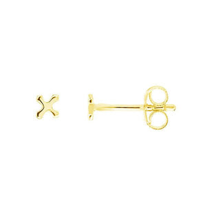 Ichu Tiny Cross Stud Earrings Gold - CE03107G | Ice Jewellery Australia