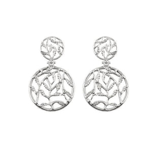 Ichu Vine Lace Circle Earrings - CH28507 | Ice Jewellery Australia