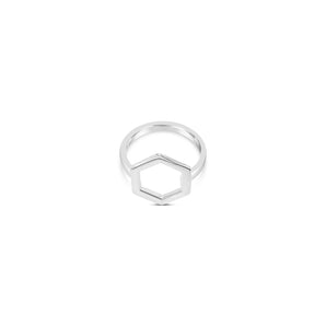 Ichu Open Hexagon Ring - CP6903H-6 | Ice Jewellery Australia