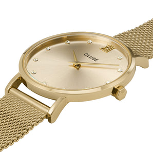 Cluse Minuit Gold Crystals/Gold Mesh Watch - CW10204 | Ice Jewellery Australia