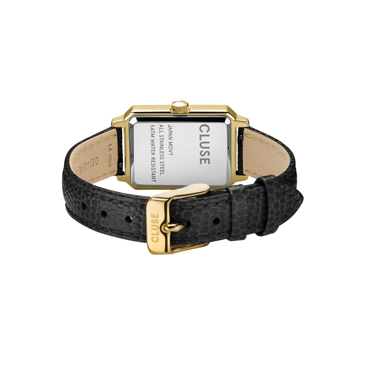 Cluse Fluette Gold White/Black Lizard Leather Watch - CW11504 | Ice Jewellery Australia