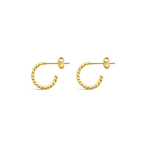 Ichu Twisted Hoops Gold - JP13207G | Ice Jewellery Australia