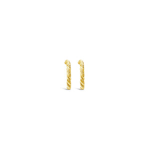 Ichu Rope Twist Hoops Gold - JP13307G | Ice Jewellery Australia