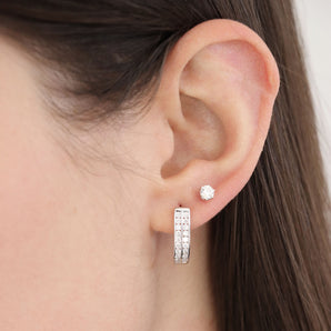 Ice Jewellery Diamond Stud Earrings with 0.50ct Diamonds in 18K White Gold - 18W6CE50 | Ice Jewellery Australia