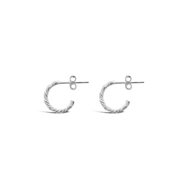 Ichu Twisted Silver Hoops - JP13207 | Ice Jewellery Australia