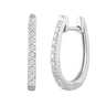 Ice Jewellery Diamond Huggie Earrings with 0.25ct Diamonds in 18K White Gold - E-14529-025-18W | Ice Jewellery Australia
