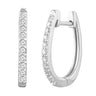Ice Jewellery Diamond Huggie Earrings with 0.33ct Diamonds in 18K White Gold - E-14529-033-18W | Ice Jewellery Australia