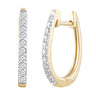 Ice Jewellery Diamond Huggie Earrings with 0.33ct Diamonds in 18K Yellow Gold - E-14529-033-18Y | Ice Jewellery Australia