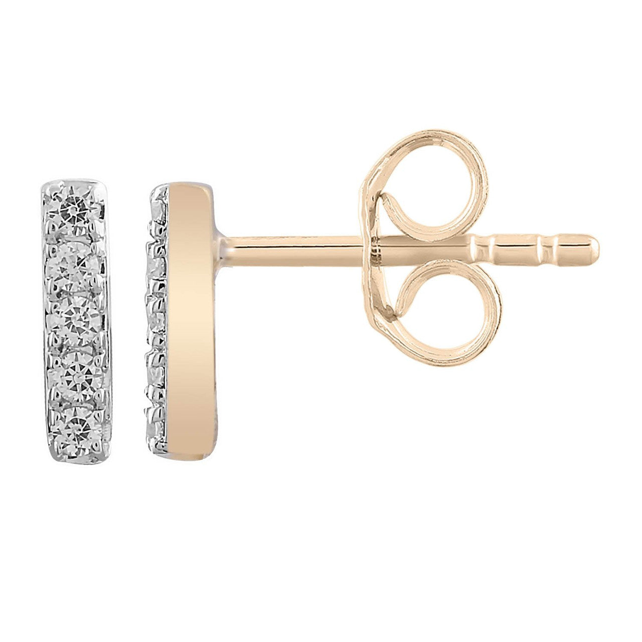 Ice Jewellery Diamond Fashion Stud Earrings with 0.10ct Diamonds in 9K Yellow Gold | Ice Jewellery Australia