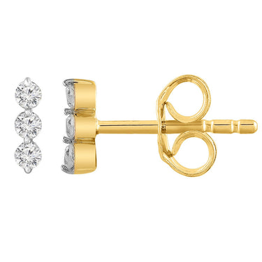 Ice Jewellery Diamond Fashion Stud Earrings with 0.15ct Diamonds in 9K Yellow Gold - E-16091-015-Y | Ice Jewellery Australia