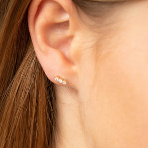 Ice Jewellery Diamond Fashion Stud Earrings with 0.15ct Diamonds in 9K Yellow Gold - E-16091-015-Y | Ice Jewellery Australia
