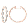 Ice Jewellery Inside Out Hoops with 0.50ct Diamonds in 9K Rose Gold | Ice Jewellery Australia