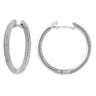 Ice Jewellery Inside Out Hoops with 0.50ct Diamonds in 9K White Gold | Ice Jewellery Australia