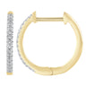 Ice Jewellery Huggie Earrings with 0.08ct Diamonds in 9K Yellow Gold | Ice Jewellery Australia