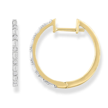 Diamond Earrings - Diamond Yellow Gold Earrings