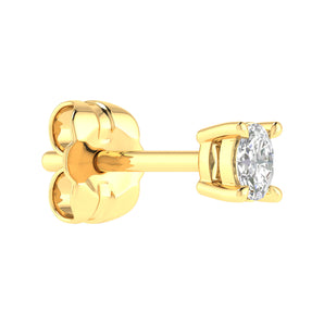 Ice Jewellery Diamond Stud Earrings with 0.25ct Diamonds in 9K Yellow Gold - E-17267-025-Y | Ice Jewellery Australia