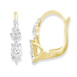 Diamond Earrings - Diamond Yellow Gold Earrings