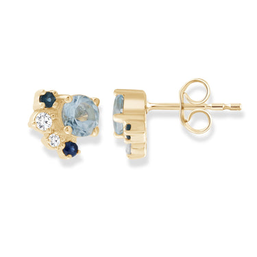 Diamond Earrings - Diamond Yellow Gold Earrings