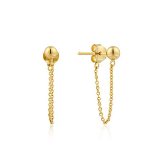 Ania Haie Modern Chain Stud Earrings - E002-06G | Ice Jewellery Australia