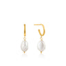 Ania Haie Pearl Mini Hoop Earrings Gold - E019-02G | Ice Jewellery Australia