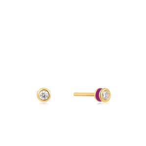 Ania Haie Berry Enamel Gold Stud Earrings | Ice Jewellery Australia
