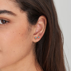 Ania Haie Turquoise Chain Drop Gold Stud Earrings - E033-03G | Ice Jewellery Australia