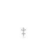 Ania Haie Silver Double Sparkle Barbell Single Earring - E035-07H | Ice Jewellery Australia