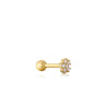 Ania Haie Gold Sparkle Flower Barbell Single Earring - E035-10G | Ice Jewellery Australia
