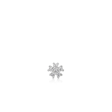 Ania Haie Silver Sparkle Flower Barbell Single Earring - E035-10H | Ice Jewellery Australia