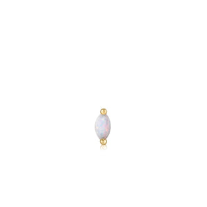 Ania Haie Gold Kyoto Opal Marquise Barbell Single Earring - E035-12G | Ice Jewellery Australia
