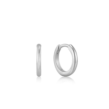 Ania Haie Silver Smooth Huggie Hoop Earrings - E035-16H | Ice Jewellery Australia