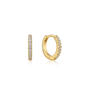 Ania Haie Gold Sparkle Huggie Hoop Earrings - E035-17G | Ice Jewellery Australia