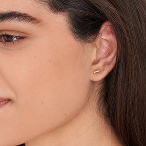 Ania Haie Gold Rope Bar Stud Earrings - E036-01G | Ice Jewellery Australia