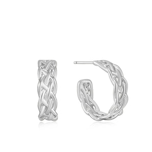 Ania Haie Silver Rope Chunky Hoop Earrings - E036-05H | Ice Jewellery Australia