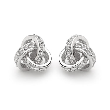 Georgini Love Knot Clear Cubic Zirconia Earrings - IE388W | Ice Jewellery Australia
