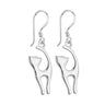 Ice Jewellery Sterling Silver Cat Drop Earring - E424 | Ice Jewellery Australia
