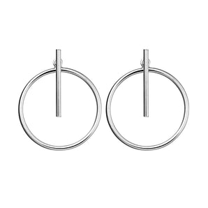 Ice Jewellery Sterling Silver Circle And Bar Earrings - E898 | Ice Jewellery Australia
