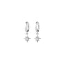 Ice Jewellery Sterling Silver Huggie Earring with Cubic Zirconia Star Charm - E963S | Ice Jewellery Australia