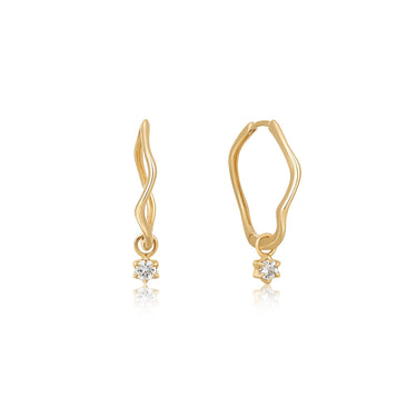 Ania Haie Yellow Gold Earrings