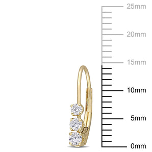 Ice Jewellery 0.24 Carat Diamond Lever Back Earrings in 14K Yellow Gold - 7500082257 | Ice Jewellery Australia