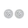 Ice Jewellery Halo Stud Earrings with 0.50ct Diamonds in 9K White Gold - EF-5121-W | Ice Jewellery Australia