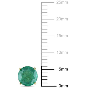 Ice Jewellery 10KT 1-5/8ct Round Emerald 4-Prong Solitaire Earrings - 7500050353 | Ice Jewellery Australia