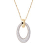 Bronzallure Altissima Golden Oval Pavé Pendant Necklace - WSBZ00572Y.Y | Ice Jewellery Australia