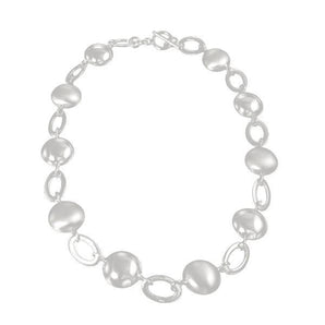 Ichu Satin & Polished Necklace - Circle - F1104 | Ice Jewellery Australia