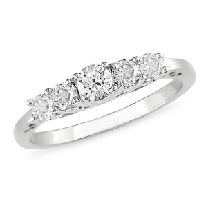 Ice Jewellery 1/2 Carat Diamond Anniversary Ring in 10K White Gold - 7500081496 | Ice Jewellery Australia