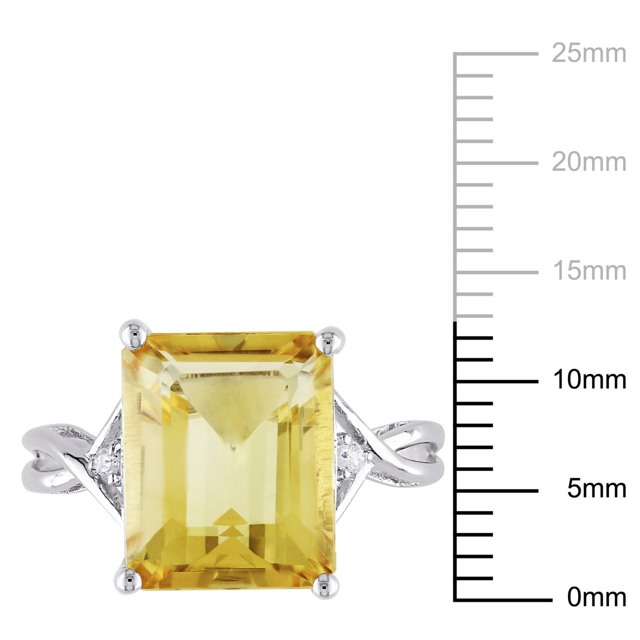 Ice Jewellery Citrine & White Topaz Cocktail Ring in Sterling Silver - 7500696191 | Ice Jewellery Australia